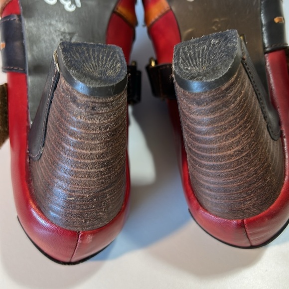 L’ARTISTE BY SPRING STEP WONDROUS BOOTIE RED LEATHER SIZE 61/2 - Picture 7 of 11